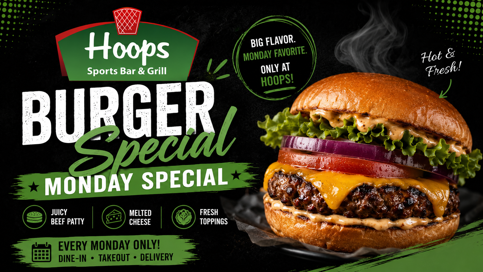 Monday special at Hoops Sports Bar & Grill