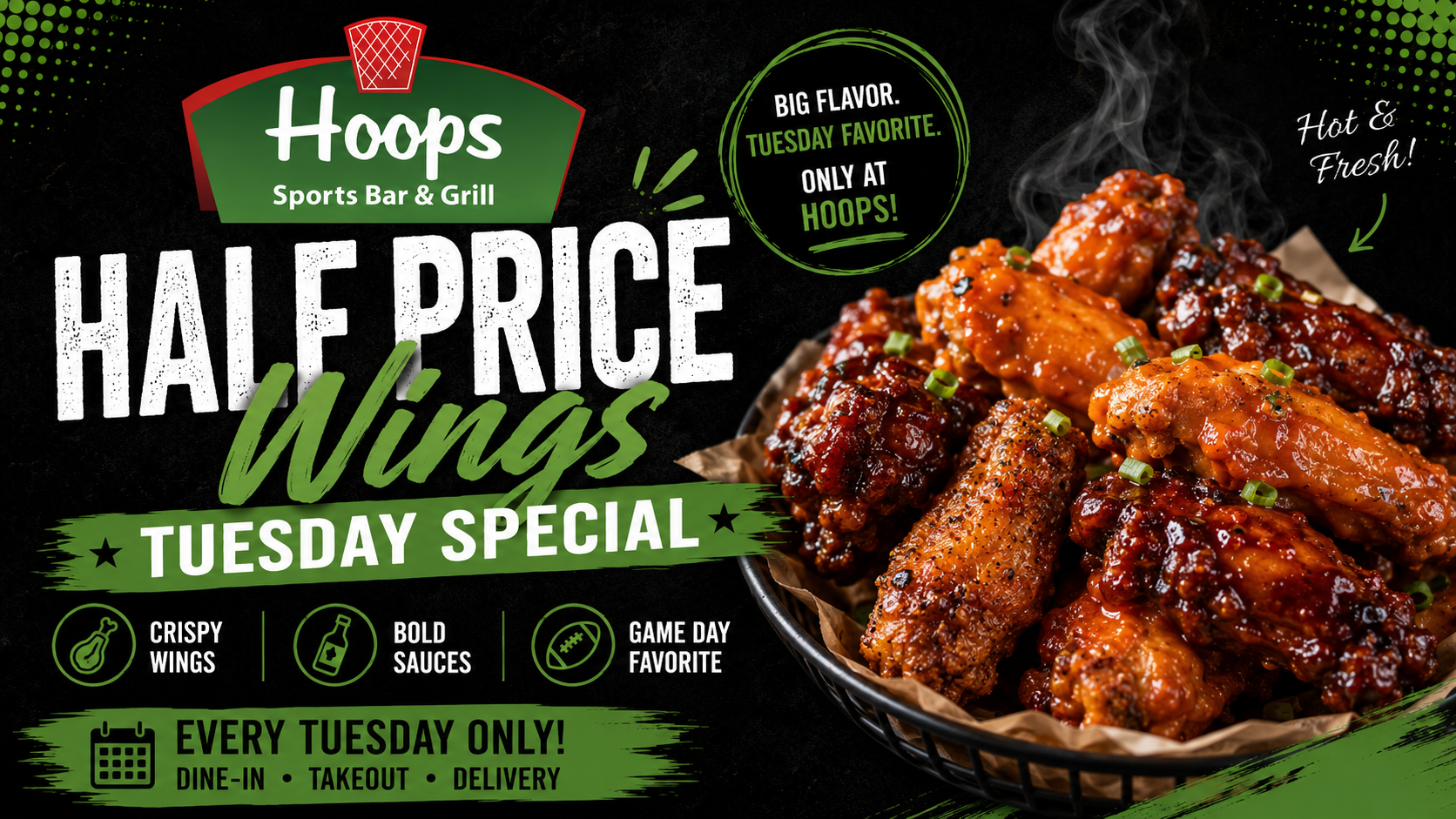 Tuesday special at Hoops Sports Bar & Grill