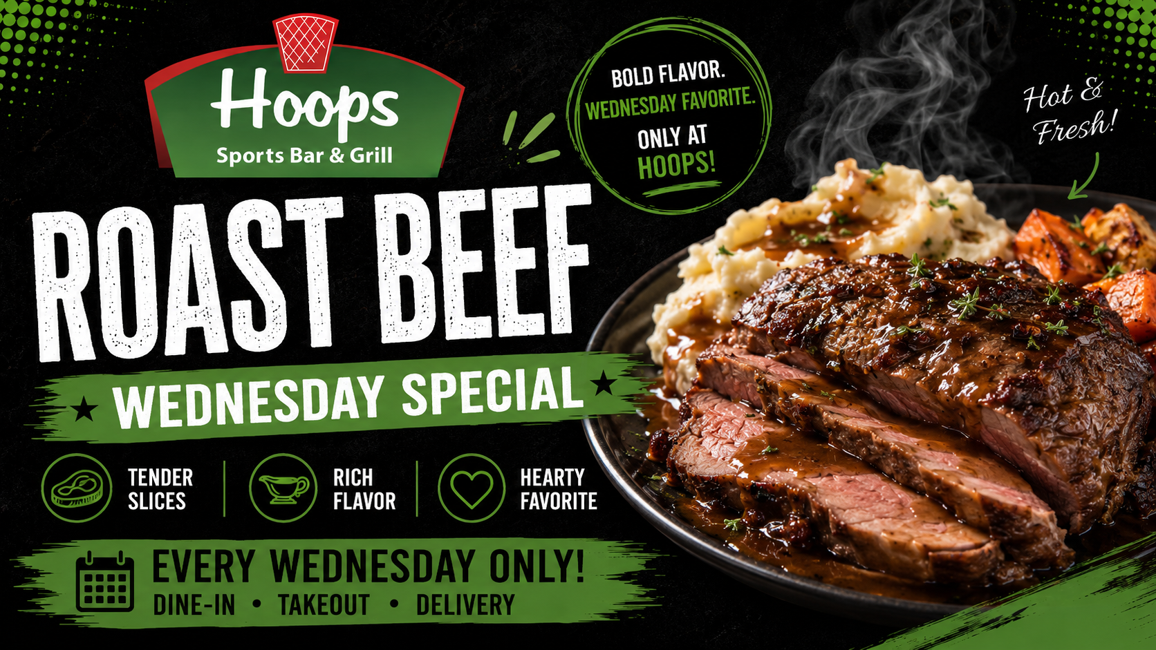 Wednesday special at Hoops Sports Bar & Grill